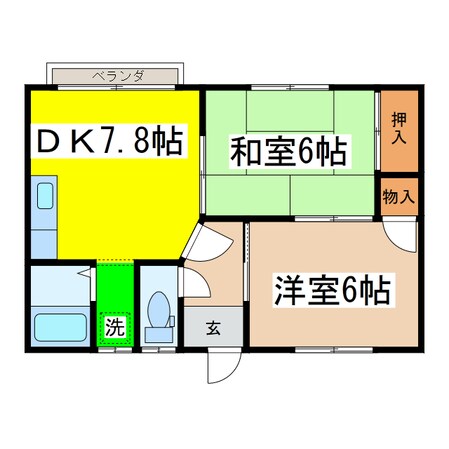 ハイネスコーポの物件間取画像